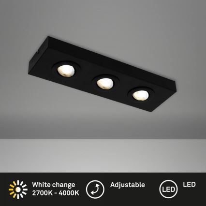 Briloner 3996035 - LED spot CTS 3xLED/4W/230V 2700/4000K zwart