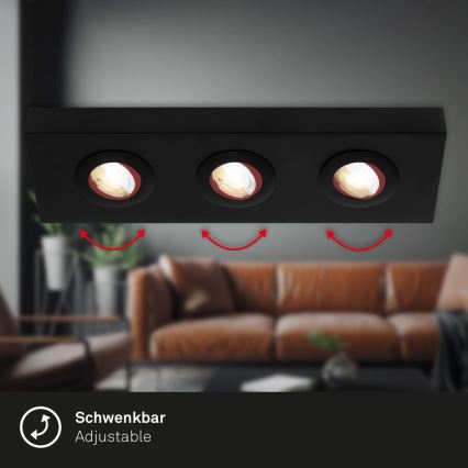 Briloner 3996035 - LED spot CTS 3xLED/4W/230V 2700/4000K zwart