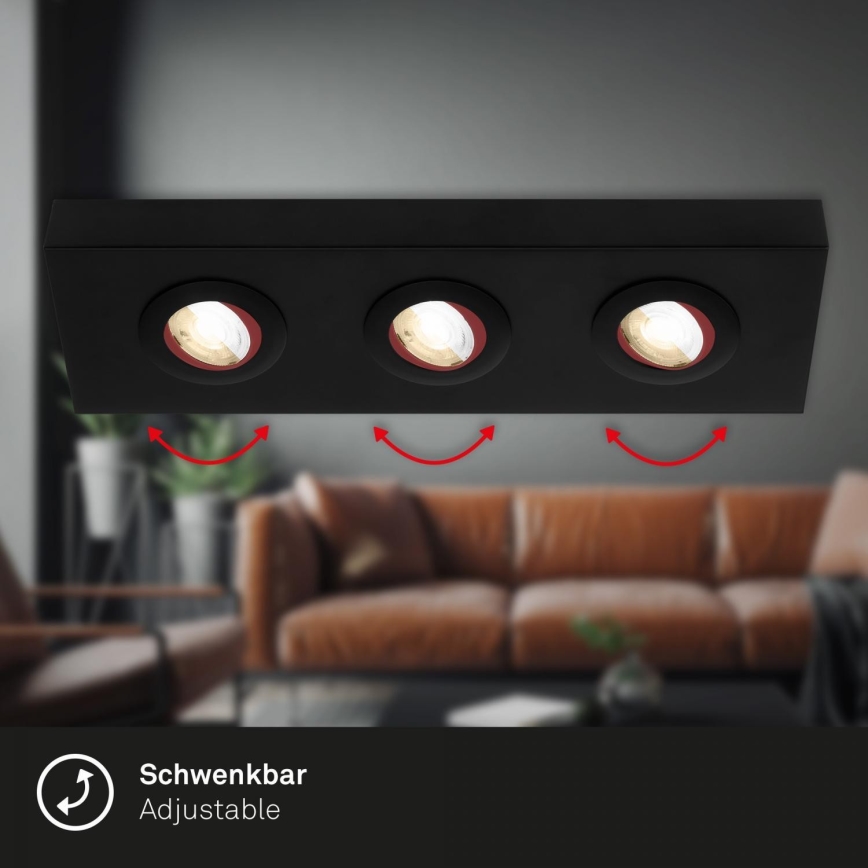 Briloner 3996035 - LED spot CTS 3xLED/4W/230V 2700/4000K zwart