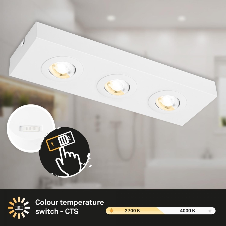 Briloner 3996036 - LED spot CTS 3xLED/4W/230V 2700/4000K wit