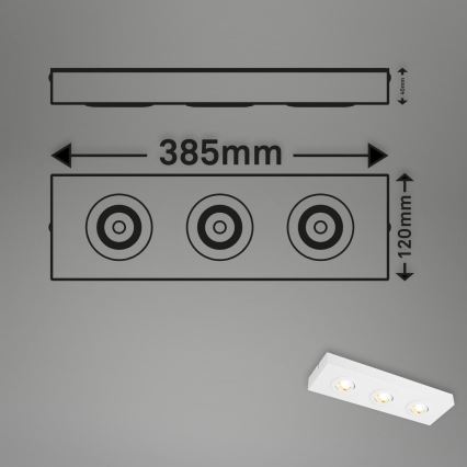Briloner 3996036 - LED spot CTS 3xLED/4W/230V 2700/4000K wit