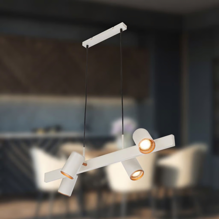 Briloner 4058044 - Hanglamp aan kabel ERA 4xGU10/10W/230V crème