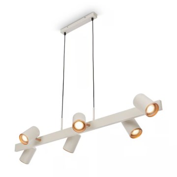 Briloner 4058064 - Suspension sur câble ERA 6xGU10/10W/230V crème