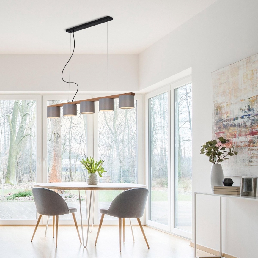 Briloner 4075-054 - Suspension sur câble 5xE14/25W/230V