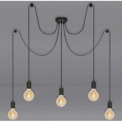 Briloner 4104-055 - Hanglamp aan een koord 5xE27/60W/230V