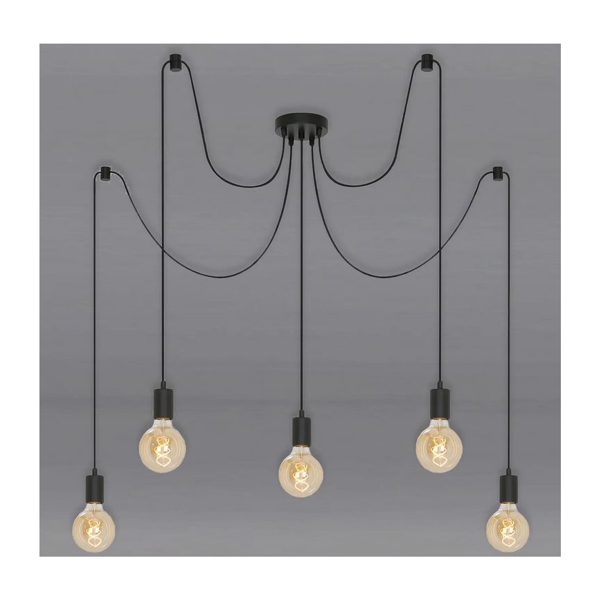 Briloner 4104-055 - Hanglamp aan een koord 5xE27/60W/230V