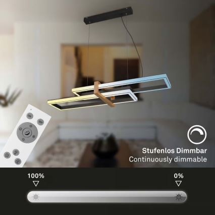 Briloner 4768015 - Dimbare LED-hanglamp aan kabel LED/44W/230V 2700-6500K 100 cm + afstandsbediening