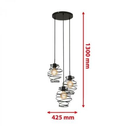 Briloner 4870-035 - Suspension sur câble 3xE27/60W/230V
