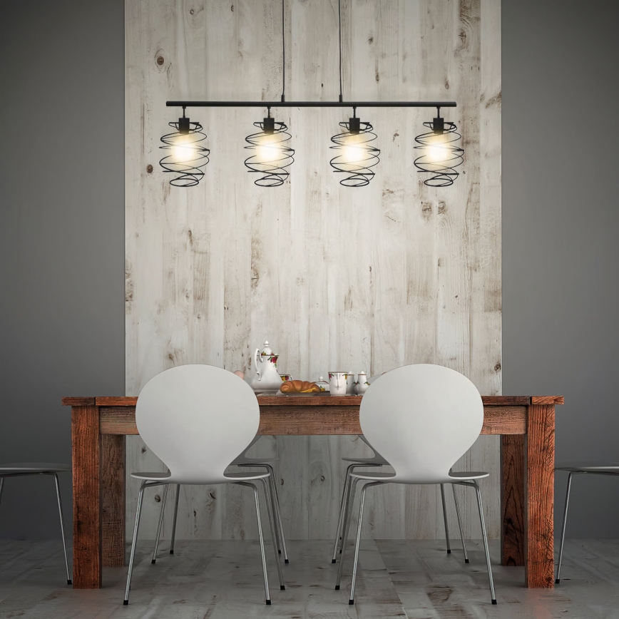 Briloner 4871-045 - Hanglamp aan kabel 4xE27/60W/230V