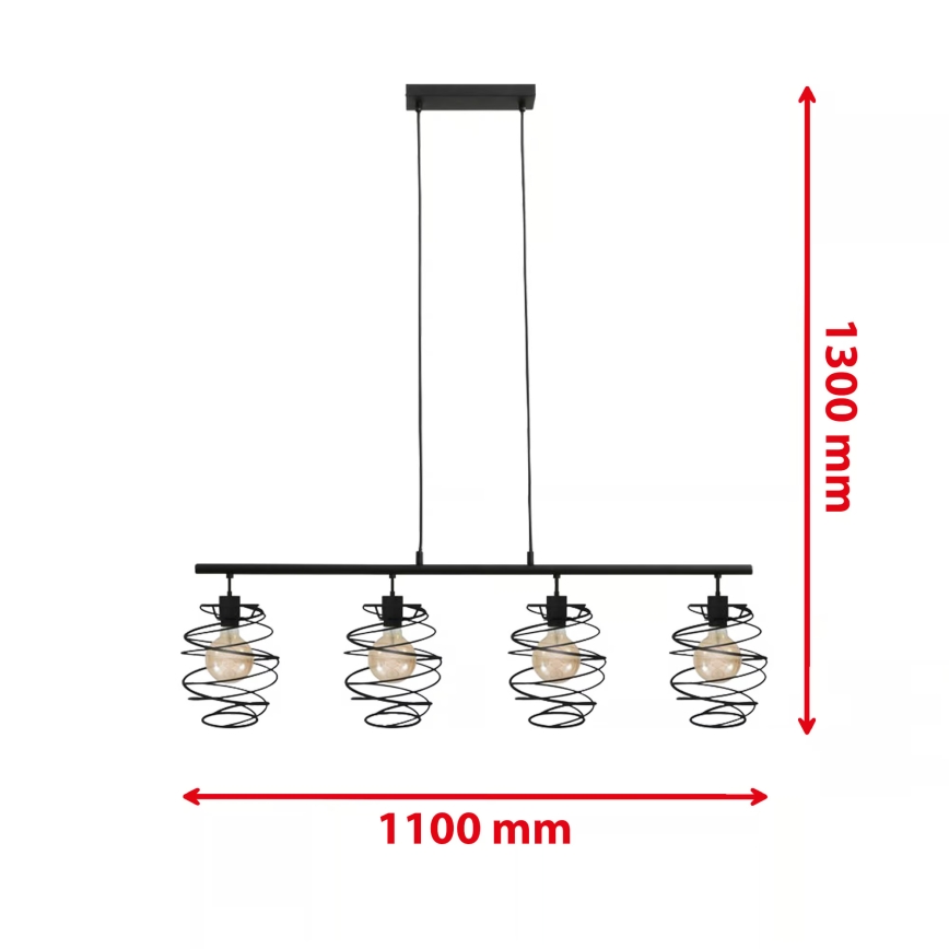 Briloner 4871-045 - Suspension sur câble 4xE27/60W/230V