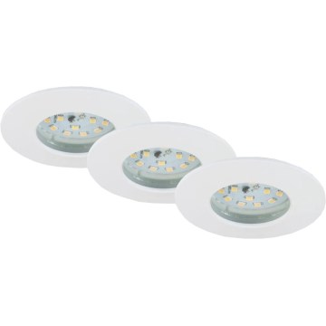 Briloner 6994-036 - Lot de 3 spots LED encastrés pour salle de bains LED/5W/230V IP44