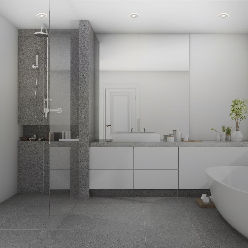 Briloner 7039034 - Ensemble de 3 spots LED encastrés pour salle de bains, LED/5W/230V, IP44, chrome mat