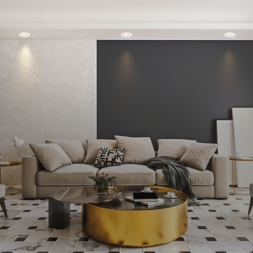 Briloner 7039036 - Set van 3 LED-inbouwspots voor badkamer, LED/5W/230V, IP44, wit