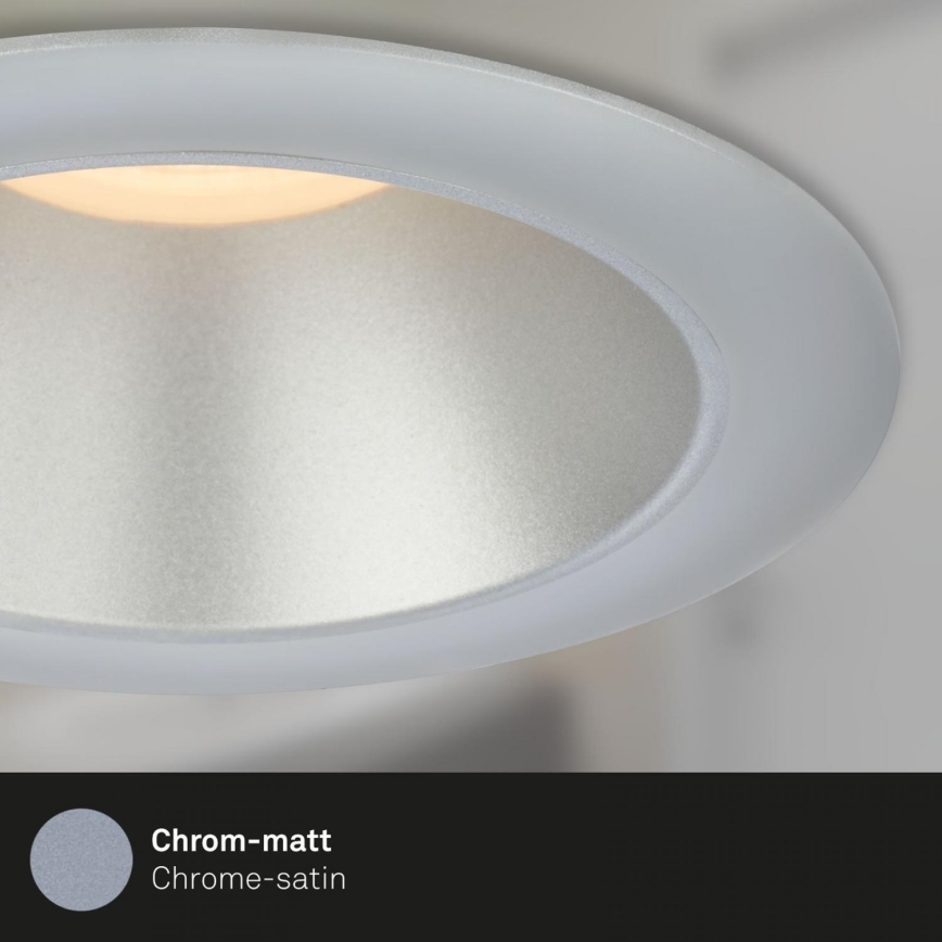 Briloner 7041-034 - SET 3x Hangende LED Badkamer plafond verlichting LED/4,9W/230V IP44 zilver