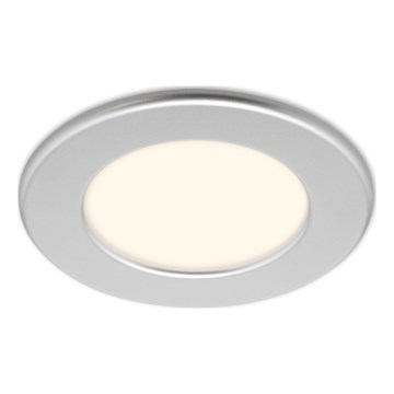 Briloner 7049014 - dimbare LED-inbouwspot voor badkamer, 6W/230V, 3000K (warmwit), IP44, mat chroom