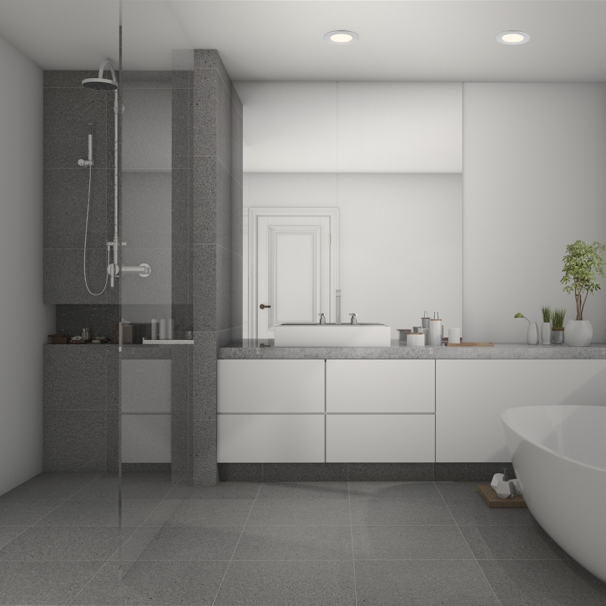 Briloner 7049014 - Luminaire encastré LED dimmable pour salle de bains LED/6W/230V 3000K IP44 chrome mat