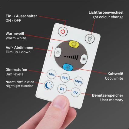 Briloner 7058-015 - LED dimbaar licht SLIM LED/18W/230V 2700-6500K Wi-Fi Tuya + afstandsbediening