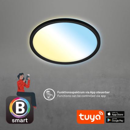 Briloner 7058-015 - Luminaire à intensité variable SLIM LED/18W/230V 2700-6500K Wi-Fi Tuya + télécommande