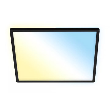 Briloner 7060-015 - Panneau SLIM LED dimmable, 22W, 230V, 2700-6500K, 42x42 cm, noir, Wi-Fi Tuya + télécommande