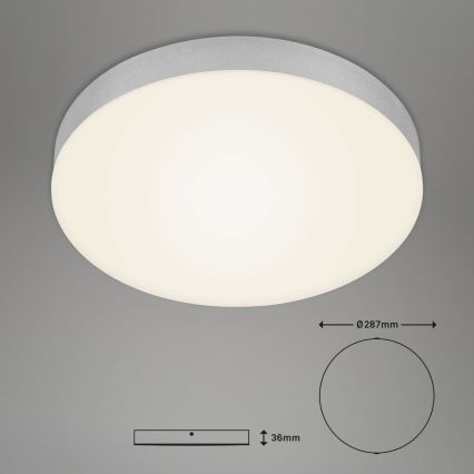 Briloner 7066-014 - Plafonnier FLAME LED/21W/230V 3000K argent d. 28,7 cm