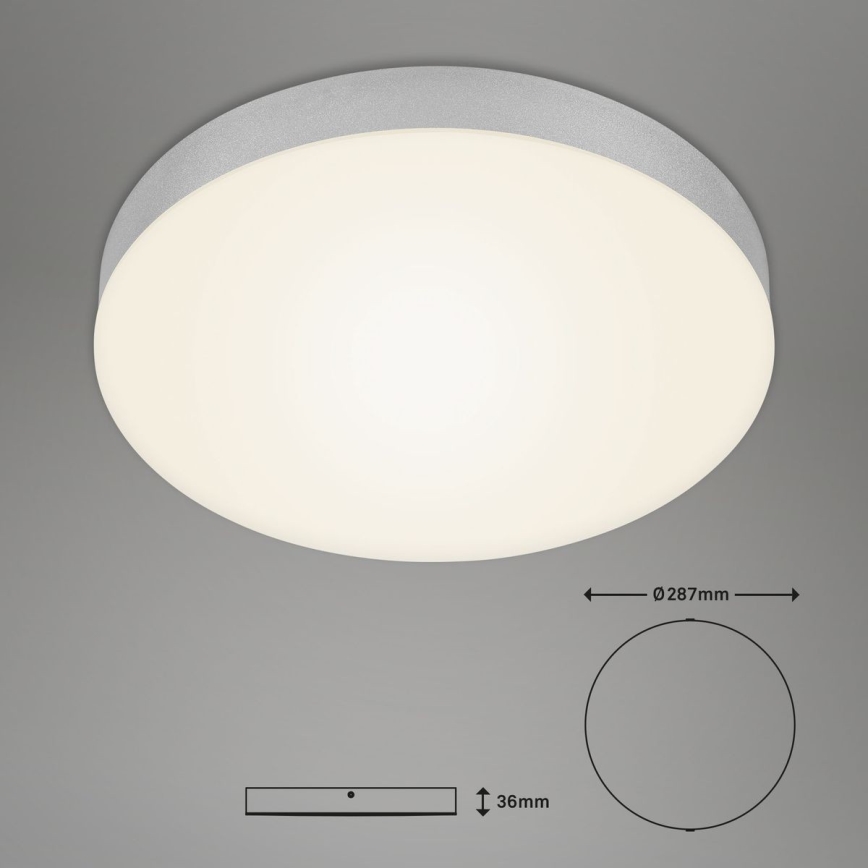 Briloner 7066-014 - Plafonnier FLAME LED/21W/230V 3000K argent d. 28,7 cm