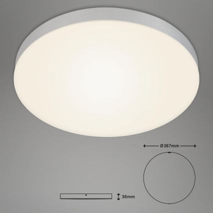 Briloner 7068-014 - Plafonnier FLAME LED/24,5W/230V 3000K d. 38 cm argent