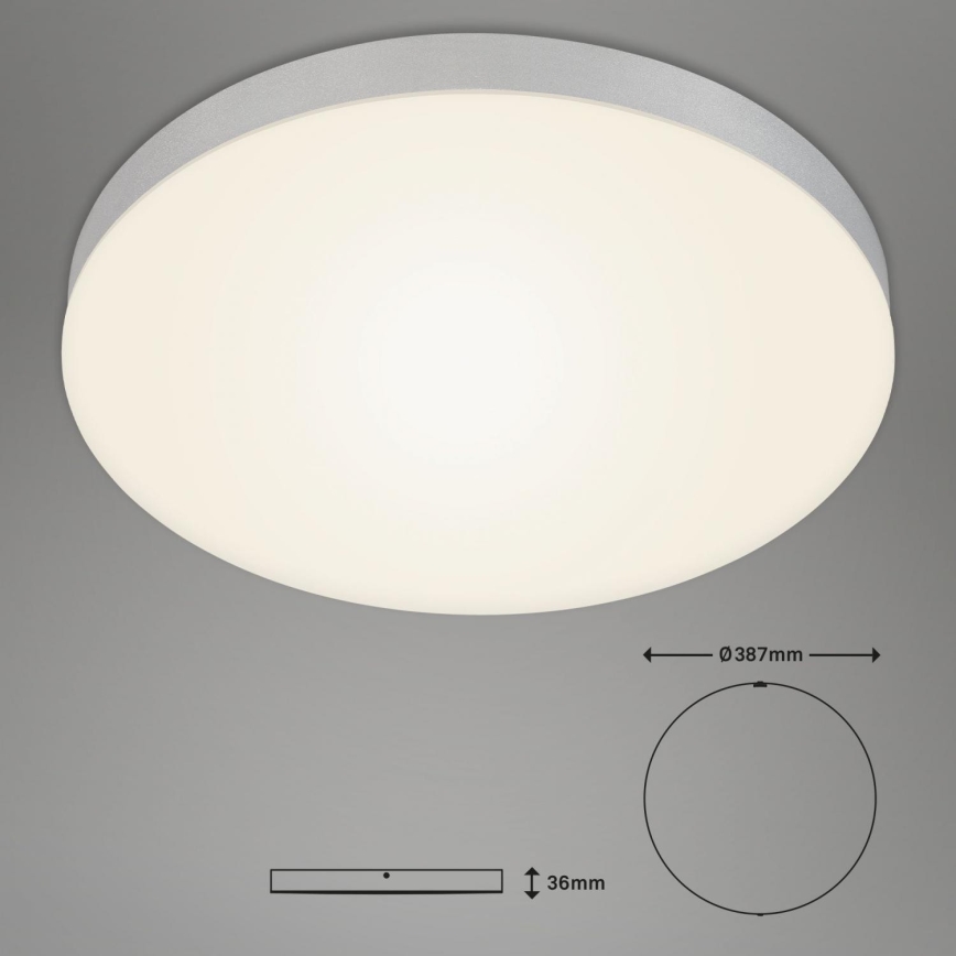 Briloner 7068-014 - Plafonnier FLAME LED/24,5W/230V 3000K d. 38 cm argent