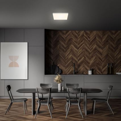 Briloner 7071-014 - Plafonnier FLAME LED/21W/230V 3000K 28,7x28,7 cm argent