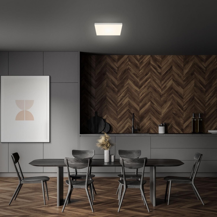 Briloner 7071-014 - Plafonnier FLAME LED/21W/230V 3000K 28,7x28,7 cm argent