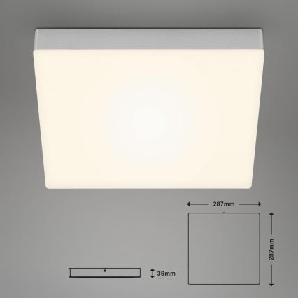 Briloner 7071-014 - Plafonnier FLAME LED/21W/230V 3000K 28,7x28,7 cm argent