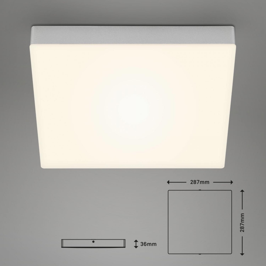Briloner 7071-014 - Plafonnier FLAME LED/21W/230V 3000K 28,7x28,7 cm argent