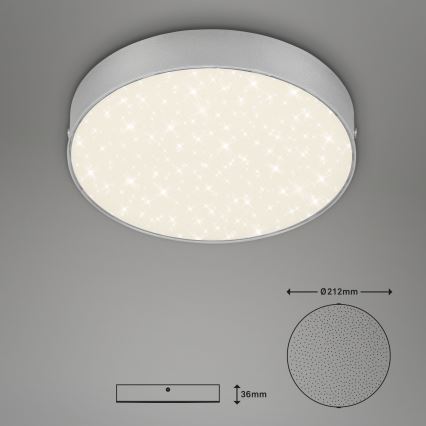 Briloner 7073-414 - LED Plafondlamp STAR SKY LED/16W/230V 4000K diameter 21 cm zilver