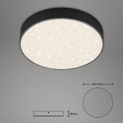 Briloner 7073-415 - LED Plafondlamp STAR SKY LED/16W/230V 4000K diameter 21 cm zwart