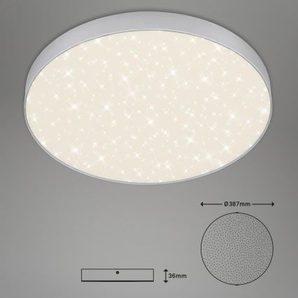 Briloner 7075-414 - Plafonnier STAR SKY LED/24,5W/230V 4000K d. 38 cm argent