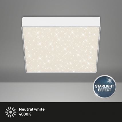 Briloner 7077-416 - Plafonnier STAR SKY LED/16W/230V 4000K 21x21 cm blanc