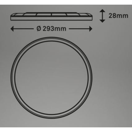 Briloner 7079-015 - Plafonnier à intensité variable LED SLIM LED/18W/230V 2700-6500K + télécommande