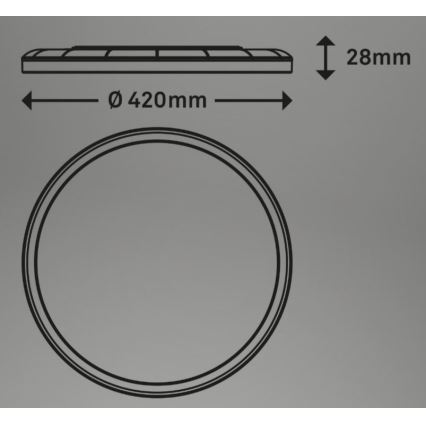 Briloner 7080-015 - Dimbare LED plafondlamp SLIM LED/22W/230V 2700-6500K + afstandsbediening