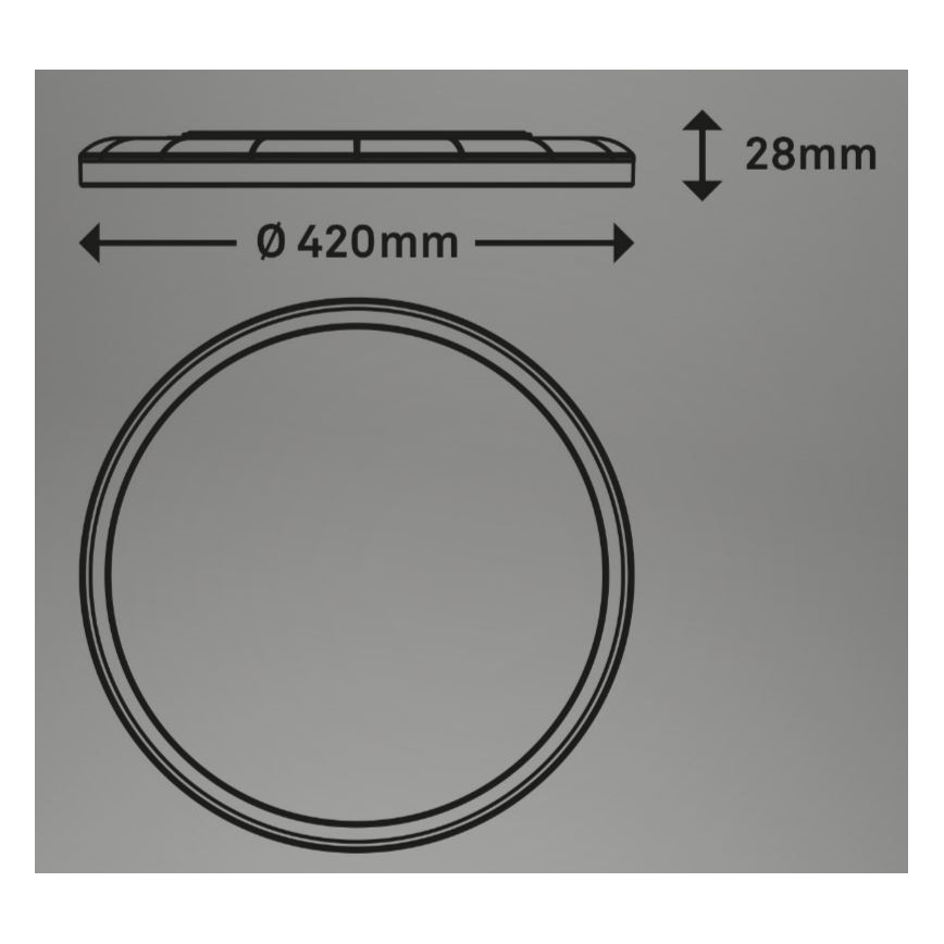 Briloner 7080-015 - Dimbare LED plafondlamp SLIM LED/22W/230V 2700-6500K + afstandsbediening