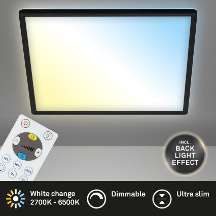 Briloner 7081-015 - Plafonnier à intensité variable LED SLIM LED/18W/230V 2700-6500K + télécommande