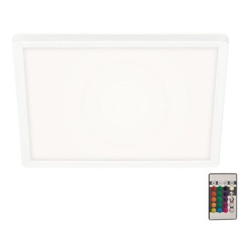 Briloner 7091-416 - Plafonnier LED RGBW à intensité variable SLIM LED/22W/230V + télécommande