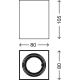 Briloner 7120-016 - Spot LED TUBE 1xGU10/5W/230V carré