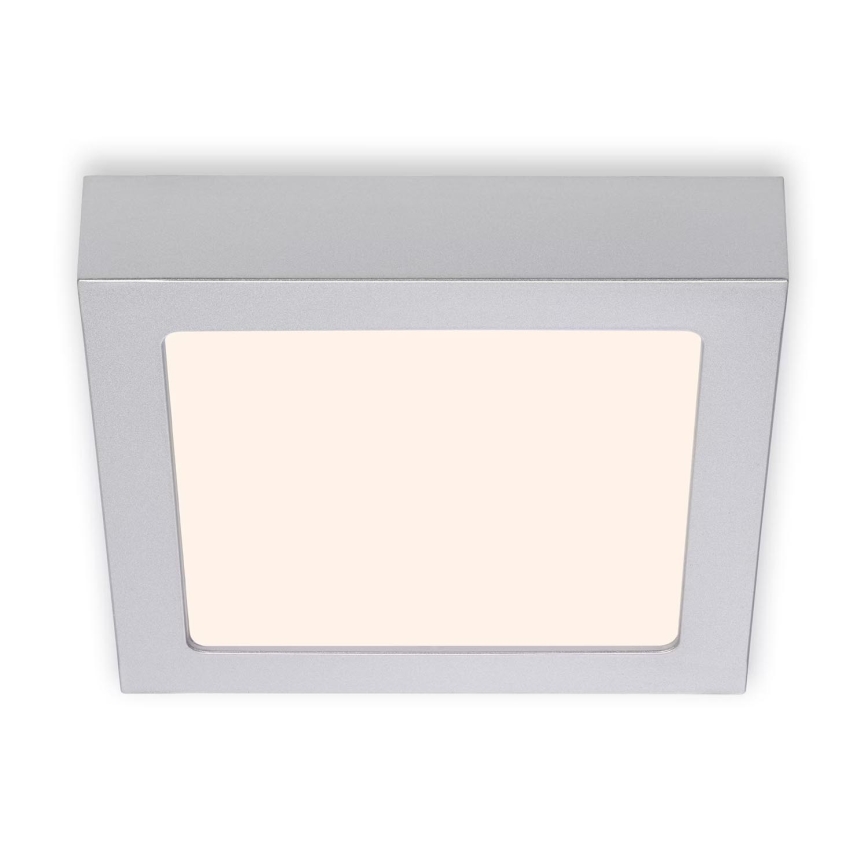 Briloner 7123-014 - LED plafondlamp FIRE LED/12W/230V 3000K 17x17cm zilver