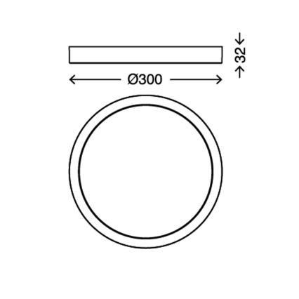 Briloner 7132-014 - Plafonnier LED salle de bain FIRE LED/21W/230V 3000K IP44