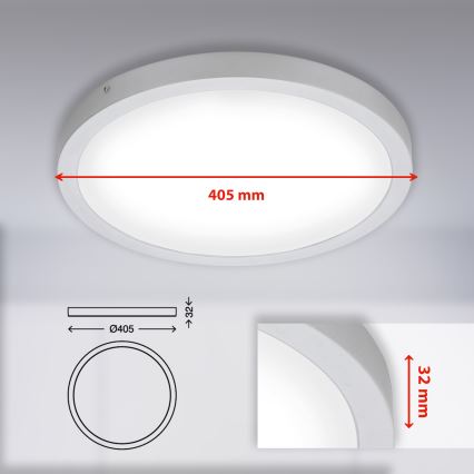 Briloner 7143-414 - Plafonnier LED FIRE LED/24,5W/230V 4000K