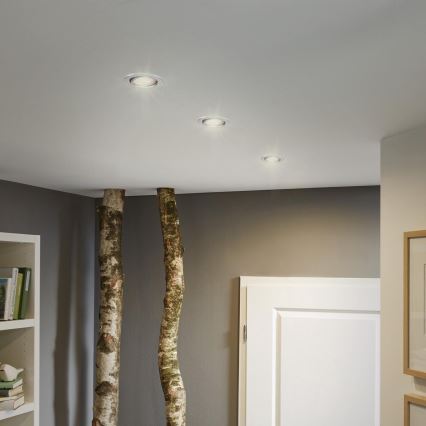 Briloner 7144-039 - Set 3x Hangende LED Badkamer plafond verlichting SLIDE 1xGU10/4W/230V IP23