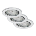 Briloner 7148-039-LOT 3x Spot de salle de bain à intensité variable LED 1xGU10/5,5W/230V IP23