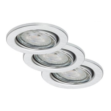 Briloner 7148-039-LOT 3x Spot de salle de bain à intensité variable LED 1xGU10/5,5W/230V IP23