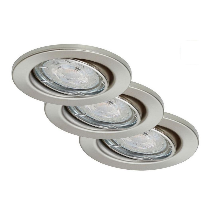 Briloner 7149-032-LOT 3x Spot de salle de bain à intensité variable LED 1xGU10/5W/230V IP23