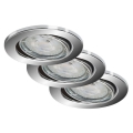 Briloner 7149-038 - SET 3x Dimbare LED Badkamer Lamp 1xGU10/5W/230V IP23