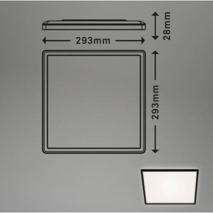 Briloner 7156-415 - LED plafondlamp SLIM LED/18W/230V